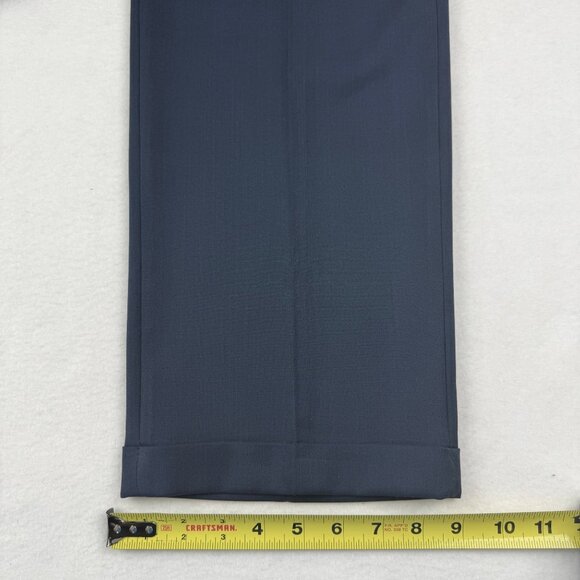 Haggar Men's Premium Comfort Classic Fit Pleated Front Navy Dress Pants 34x32 - Picture 10 of 11